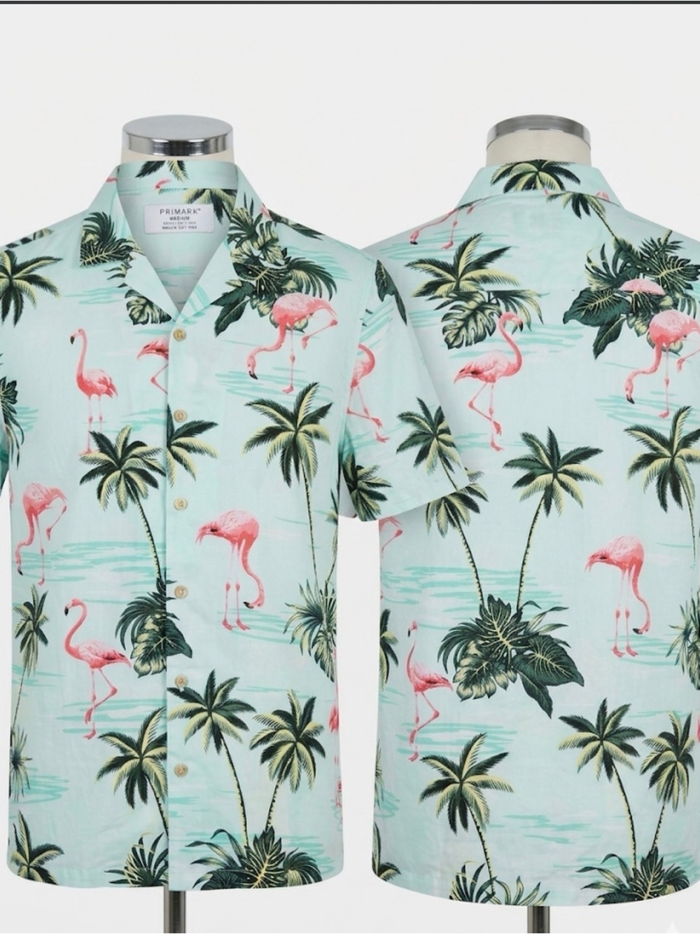 Primark Mint Tropical Print Camp Shirt
